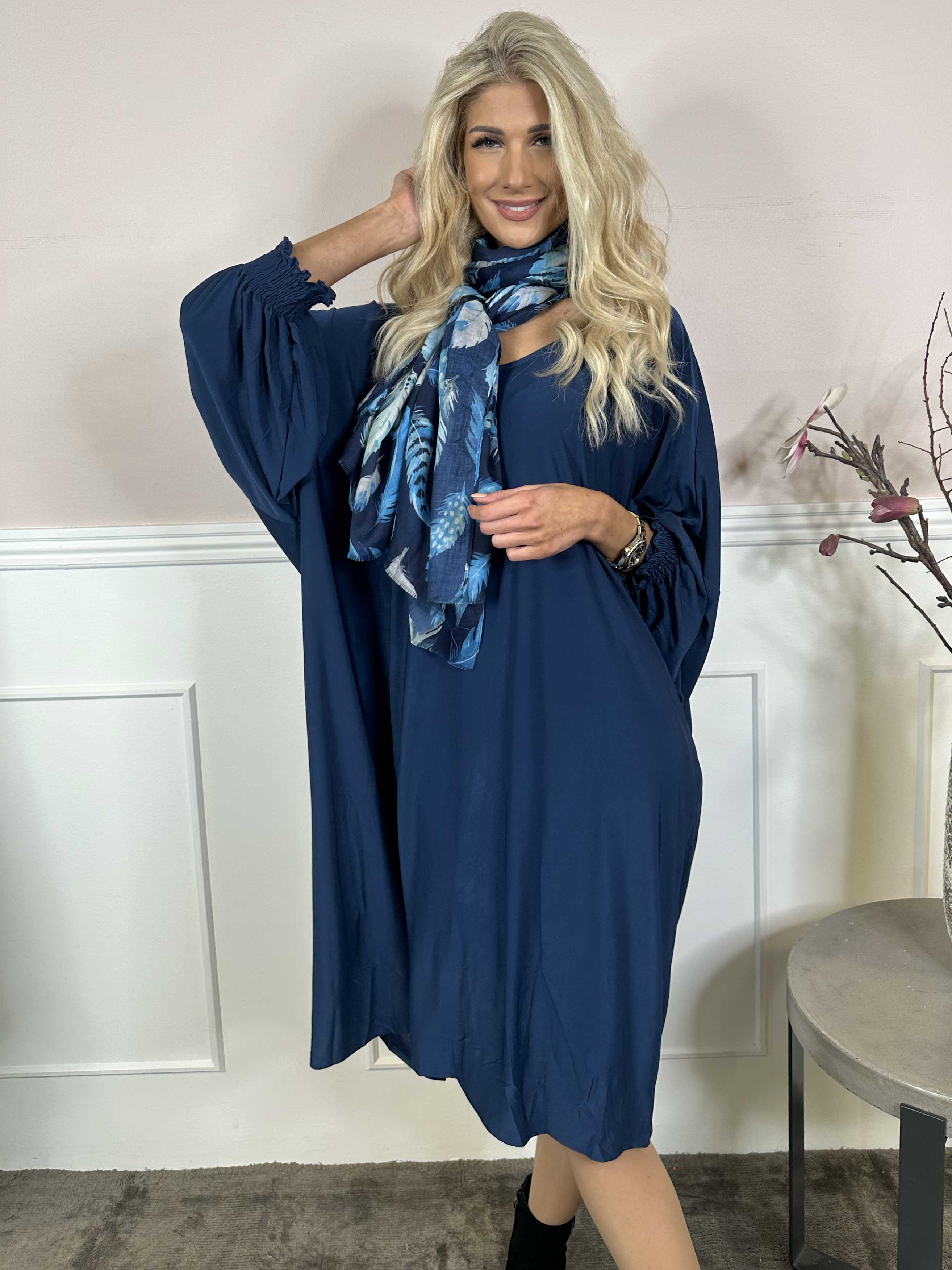 Azmina Plain L/S - Tunikaklänning i lös passform med resår